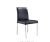 Black Leather Cushioned Restaurant Chair