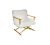 White And Gold Outdoor Armchair