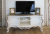 Royal Style White And Silver Tv Stand