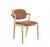 Scandinavian Leather Padded Restaurant Chair