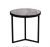 Gray Marble Restaurant Table With Black Base