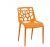 Orange Perforated Cafeteria Chair