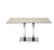 Square Wooden Restaurant Table With Steel Base