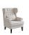 White Wingback Restaurant Armchair With Tufted Back