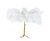 Ostrich Feather Palm Tree Table Lamp In Gold And White