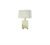 Rectangular White Rock And Gold Table Lamp
