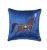 Horse Print Navy Blue Cushion