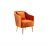 Classic Orange Fabric Armchair