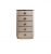 Tall Beige Chest Of Drawers With Marble Top