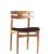 Open Back Wooden Restaurant Chair