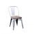 Lilac Metal Outdoor Cafe Chair With Wooden Seat