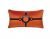 Terracotta Velvet Cushion With Crossed Straps