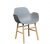 Gray Laminated Cafeteria Chair With Arms