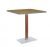 Tall Wooden Restaurant Table With Steel Base