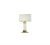Thin Base White Rock And Gold Table Lamp
