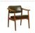 Olive Armrest Backrest Leather Restaurant Chair