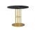 Black Marble Restaurant Table With Gold Pipes Base