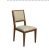 Beige Cushioned Wood Frame Restaurant Chair
