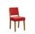 Red Leather Solid Wood Restaurant Chair