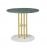 Gold Pipe Restaurant Table With Green Marble Top
