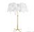 Ostrich Feather Palm Tree Floor Lamp In Gold And White