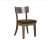 Brown Wood Restaurant Chair With Cushioned Seat