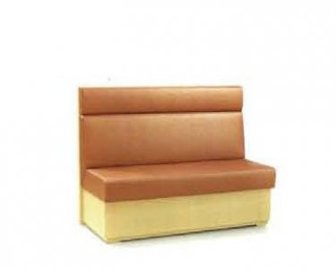 Stackable Sand Leather Restaurant Sofa