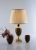 One Style Brown Glass Table Lamp With Set